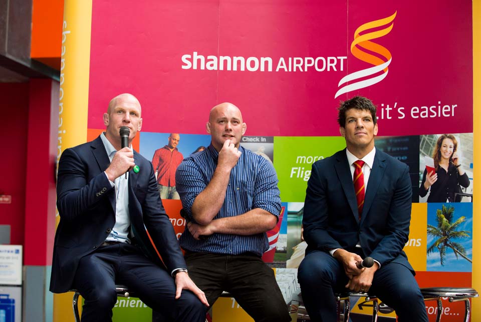 A moment which represents an iconic day when sport transcended politics - the 2007 victory for Ireland in an unforgettable clash with England in Croke Park, was unveiled in a stunning sculpture at Shannon Airport on Friday. The six metre piece, entitled "The day That Changed Ireland", by sculptor Paddy Campbell, captures a famous Irish lineout that saw rugby legend Paul O’Connell, raised by team-mates John Hayes and Donncha O’Callaghan